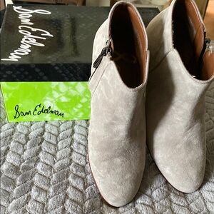 Sam Edelman Tan Ankle Boots with Suede Finish